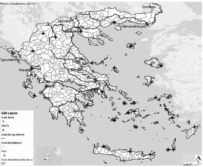 Figure 1. Greece – major transport infrastructure. 