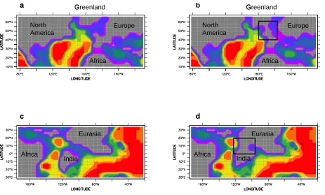 Figure 4. Maps showing regional paleogeographies examined in ocean model sensitivity experiments