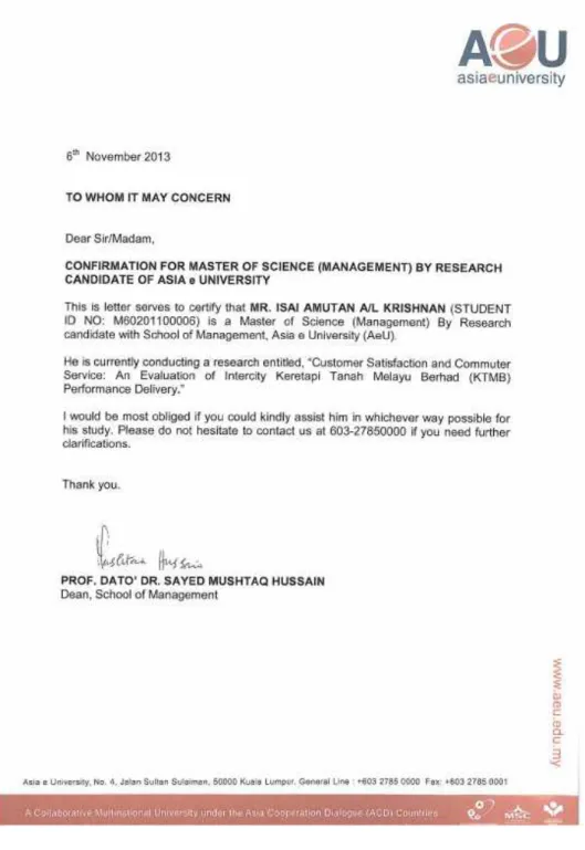 Figure 2: Permission Letter From AeU 