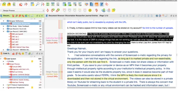 Figure 7: MaxQDA Coding Screenshot 