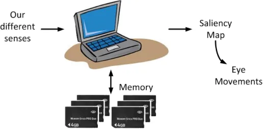Figure 1.1: The brain as a computer, an unrealistic but convenient hypothesis.