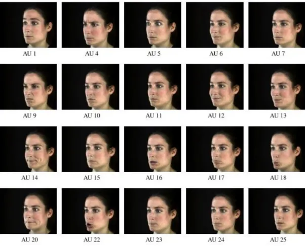 Figure 4-3 Images of Eva in 3D FACS database 