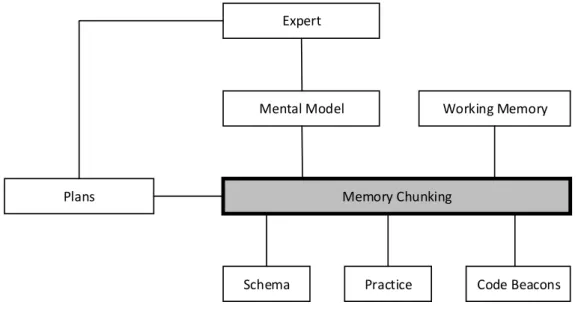 Figure 2-8 Overview of Memory Chunking and Related Concepts  2.3.1  Perceptual Learning and Teaching 