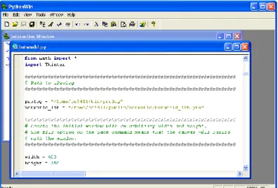 Figure 2.2. The Tkinter colour syntax highlighting editor for  Python code  