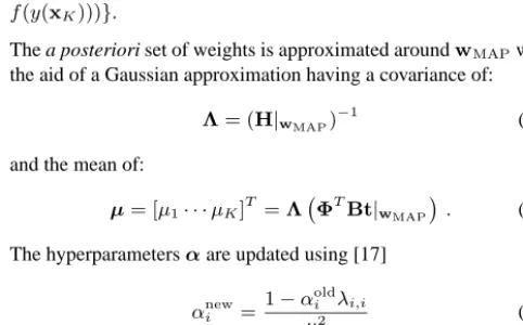 Table I summarizes the results obtained using the SVM and RVMmethods, respectively, in comparison to the optimal Bayesianlinear MMSE detector will have an irreducible error ﬂoor of 0.125,as can be seen in Fig