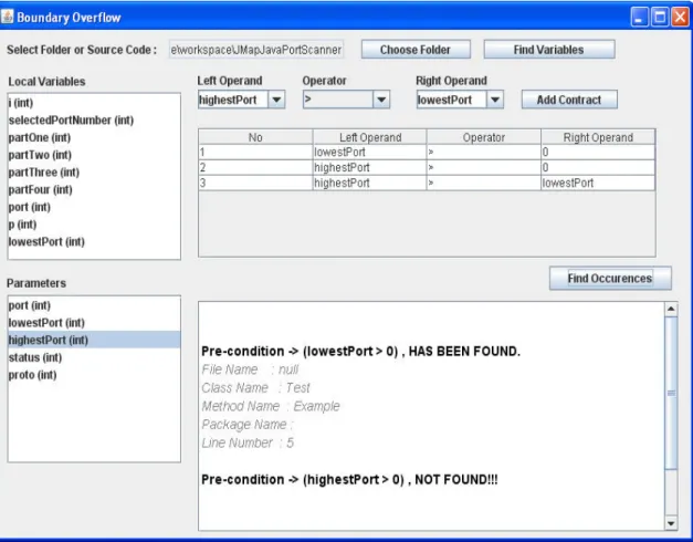 Figure 5.1. Boundary overflow vulnerability checker tool.
