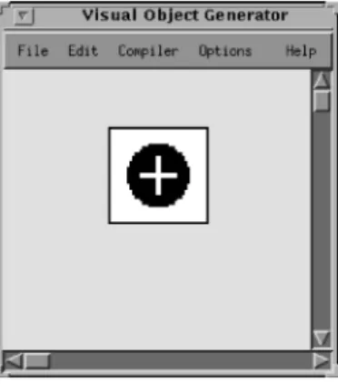 Fig. 14 shows a visual sentence which specifies a part of control in summation. The visual objects handled in the CS generator include edge objects, node objects, and command objects