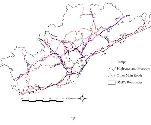Figure 2: BMR’s Main Road Infrastructure
