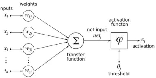 Figure 1.2: Illustration of nerve cell and communication flow