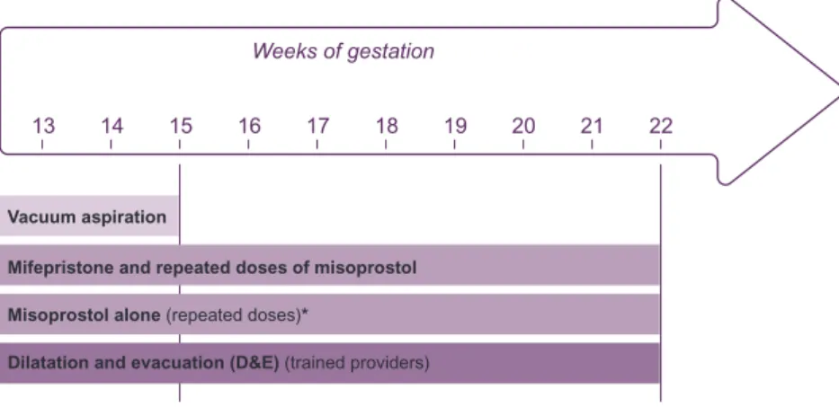 Figure 2.  Abortion methods beyond the 1st trimester