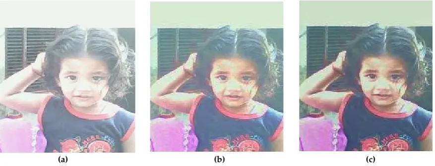 Figure. 13 (a) Original image of “Parth” (b) Enhanced image of “Parth” with the ACO algorithm (c) modified image with the proposed cuckoo optimization algorithm