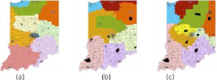 Fig. 8. Application of CPSC on a synthetic data set. Three initial seeds are