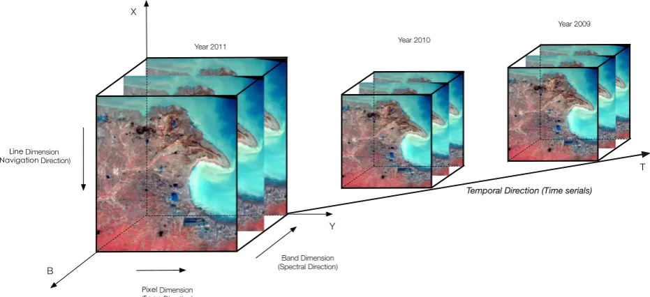 Fig. 2. The dimensionality of the multi-temporal RS data.