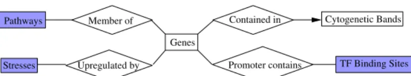 Figure 7: Two example CDM queries posed over database schemas.