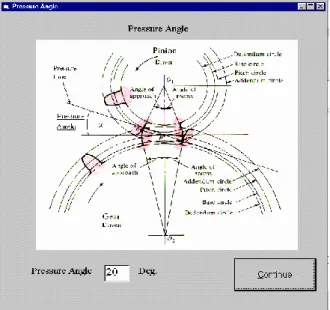 Figure 5  The GUI guiding the user to input a pressure angle value 