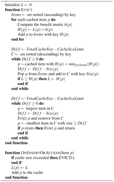 Figure 8: Given time cost of operator execution t, caching over- over-head c, looking up a matching operator l, scanning the cache s, number of times operator re-invoked n and cache size B, the cache benefit metric is given by (n ∗ (t + c − s − l))/log(B).