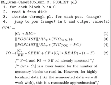 Figure 2: Psuedocode and cost formulas for data sources, Case 3.