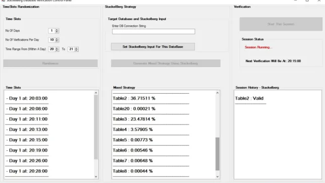 Figure 4.2: System interface 4.1.3 Matrix Construction and Mixed Strategy Generation