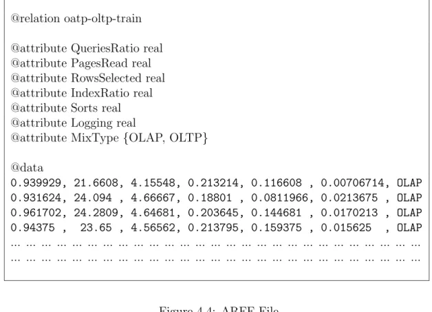 Figure 4.4: ARFF File