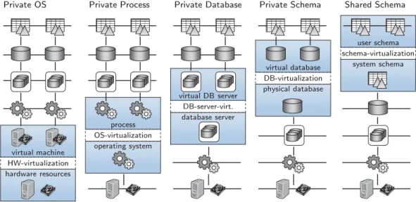 Figure 2.3.: Classification of Database-as-a-Service Systems