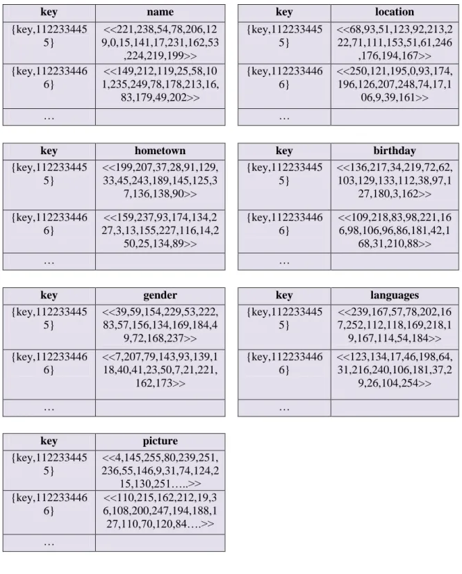Figure 5.1 (b):  Metadata base records split with hashing 