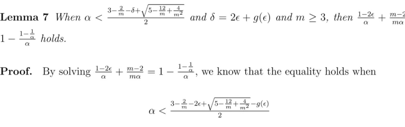 Figure 3.4 illustrates the upper bound of GEDF provided in Theorem 5 and the lower bound in Theorem 8 with respect to the capacity augmentation bound