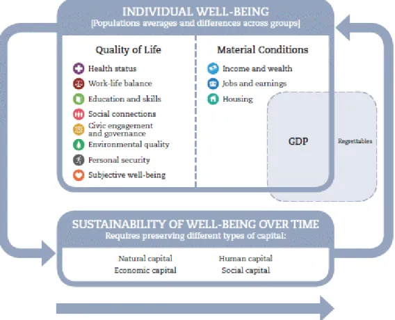 Diagram 3:  The OECD Wellbeing Conceptual Framework 