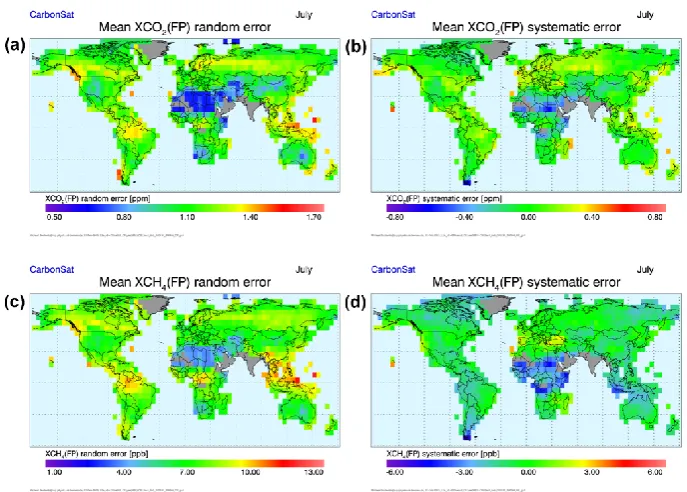 Fig. 10. Number of quality-ﬁltered CarbonSat observations over240 km in units of 1000 observations per grid cell