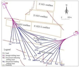 Fig. 8 Layout of grouting drilling in study area 
