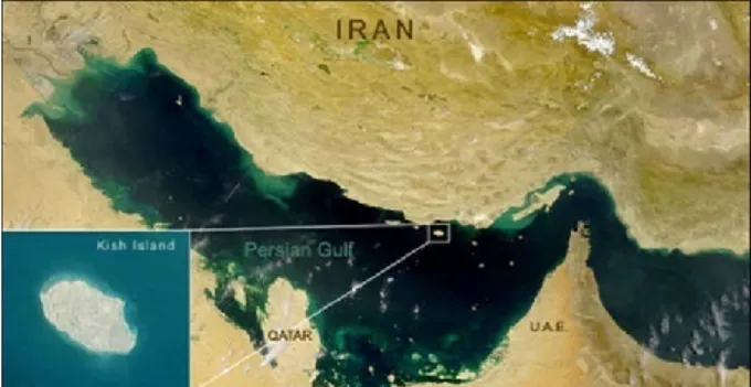 Figure 2. The location of Kish on Iran’s map [18] 