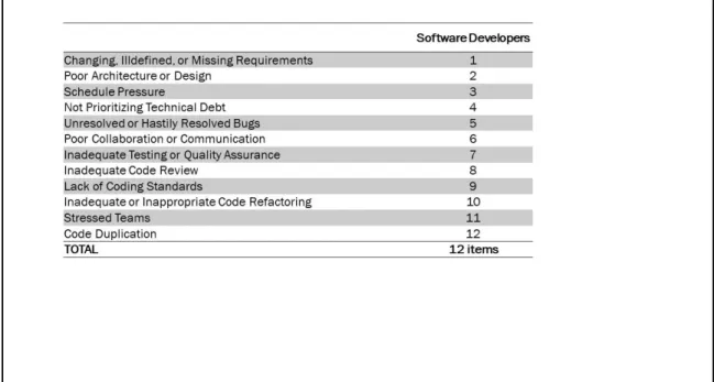 Figure 2.2: Final Ranking for Software Developer Panel 