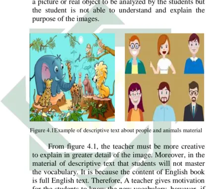 Figure 4.1Example of descriptive text about people and animals material 