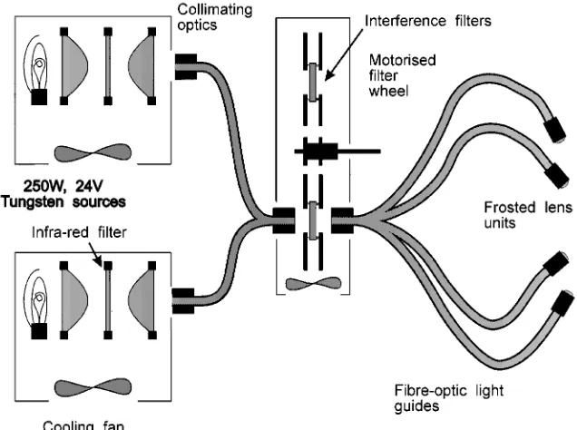 Fig. 1.Schematic of the VASARI scanner lighting system.