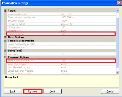 Figure 3-6.  [Information Settings] Dialog Box 