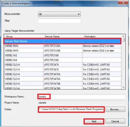 Figure 4-2.  [Create a new workspace] Dialog Box 