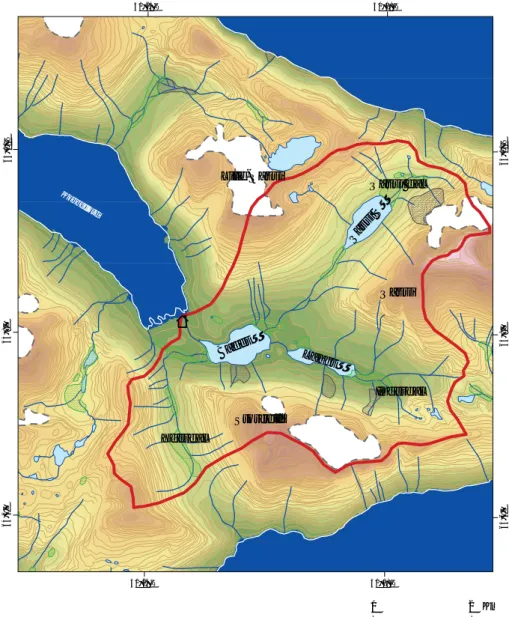 Figure 2. Close-up of the   BioBasis study area. 