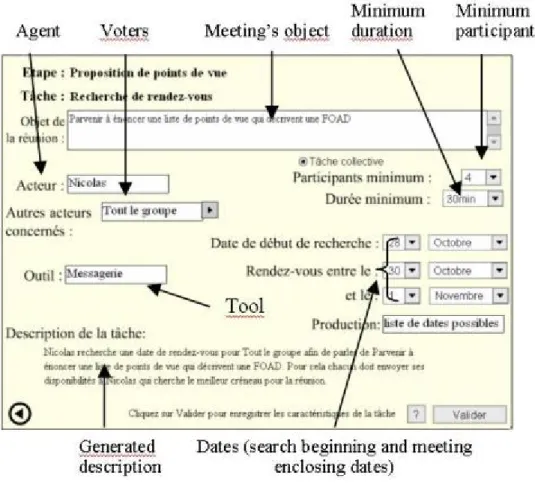 Figure 3: Nicolas’s task definition 