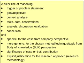 Figure 2: Assessment criteria for the master project
