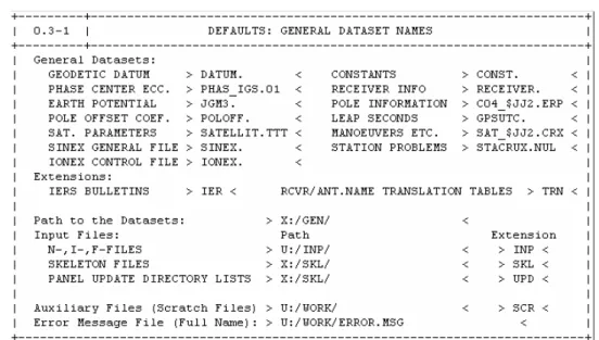 Figure 4.3  Panel 0.3.1 – General Dataset Names. 