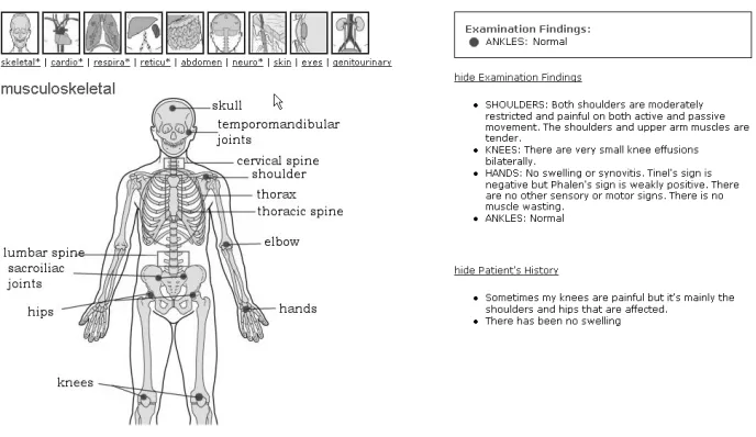 Figure 1: The examination stage of a case study for advanced level