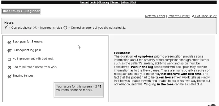 Figure 2: The feedback mechanism in beginner level of case study serves to modelexpert thinking in problem solving