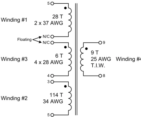 Figure 5 – Transformer Electrical Diagram. 