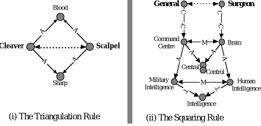 Figure 2: The Triangulation Rule (i) and the Squaring Rule (ii) augment the