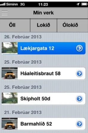 Figure 6: The mobile home screen of user 