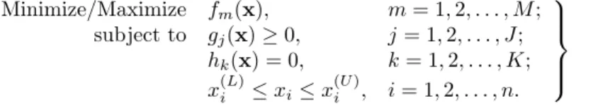 Figure 5: A set of points and the first non-domination front are shown.