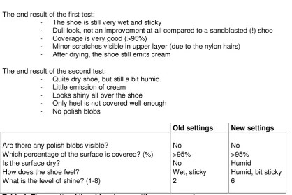 Table 4: The results of the old and new settings compared 