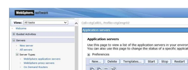 Figure 6. Manually create the application server