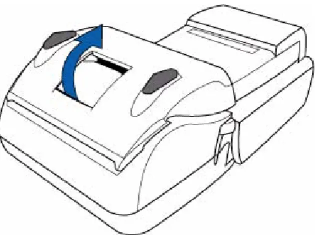 Figure 8 Unlocking the Printer Cover