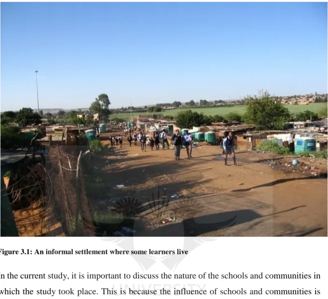 Figure 3.1: An informal settlement where some learners live  