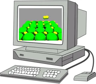 Figure 1: Simulation of surface structures and processes at surfaces on the computer.